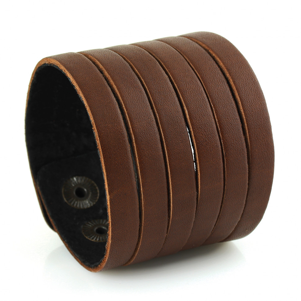 Купить кожаный браслет мужской Scappa P-600 коричневый оптом от 660 руб.