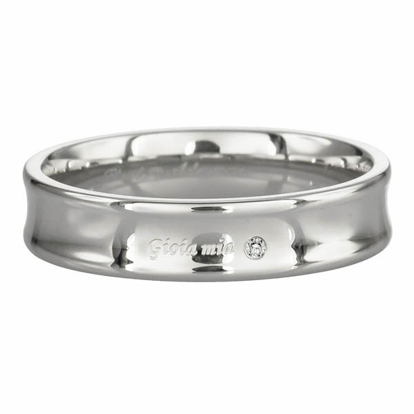 Купить кольцо из стали Everiot AAB-118GRSD серебристое с фианитом и надписью оптом от 1 150 руб.