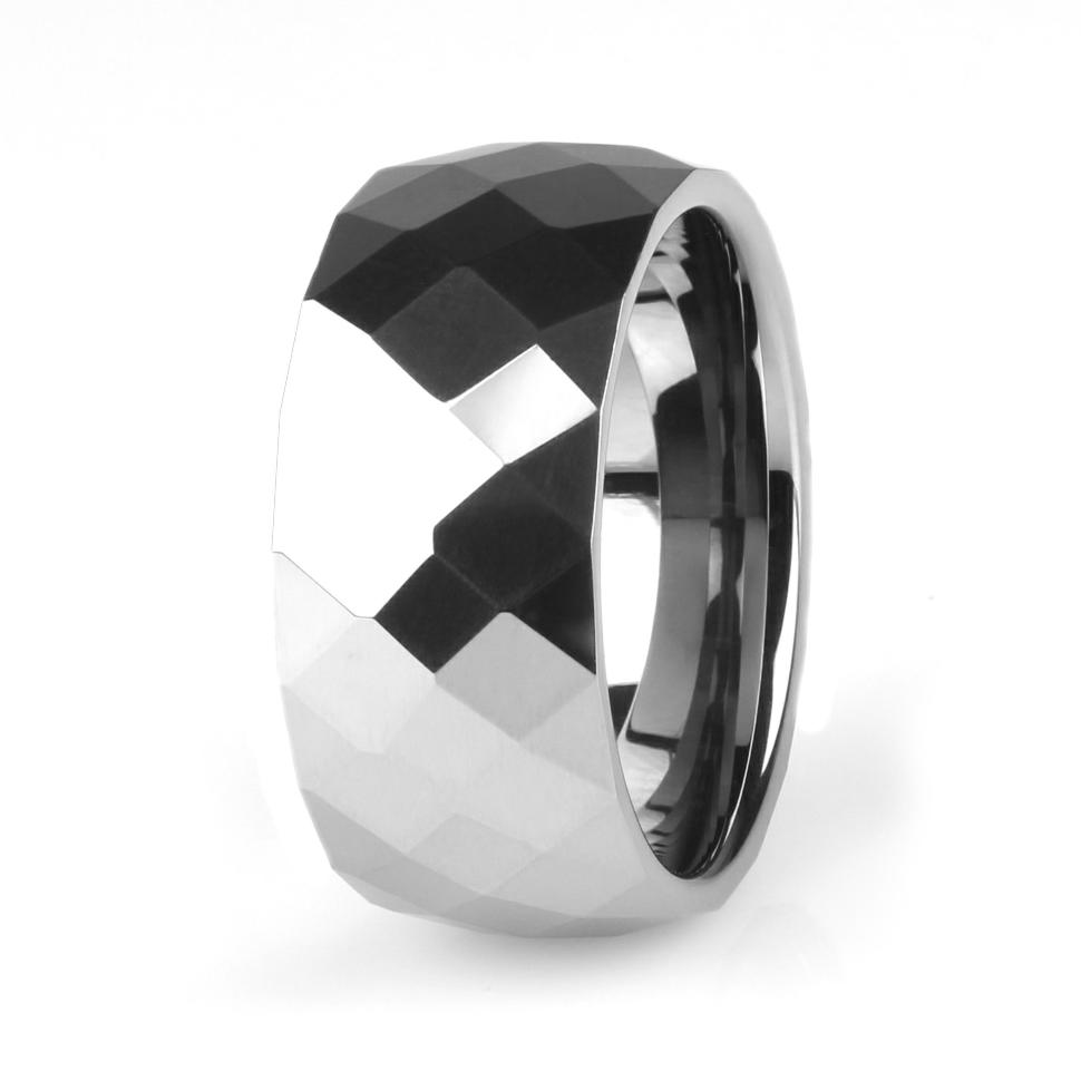 Купить мужское кольцо из карбида вольфрама Lonti --TU-30 (в R-TG-0011) c геометрическими гранями оптом от 930 руб.