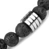 Купить мужской черный браслет из лавы Everiot Select LNS-2229 оптом от 590 руб.