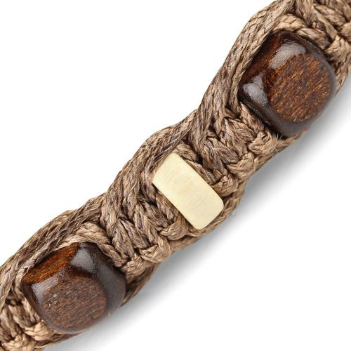 Купить плетеный браслет Шамбала из деревянных бусин Everiot Select LNS-2118 оптом от 540 руб.