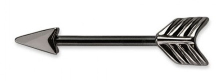 Купить штанга для пирсинга сосков PiercedFish KB010 из стали в виде стрелы оптом от 360 руб.