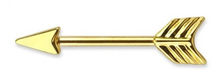 Купить штанга для пирсинга сосков PiercedFish KB010 из стали в виде стрелы оптом от 360 руб.