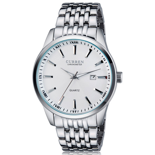 Купить классические мужские часы Curren CR-XP-0066-WT стальные с белым циферблатом оптом от 1 140 руб.