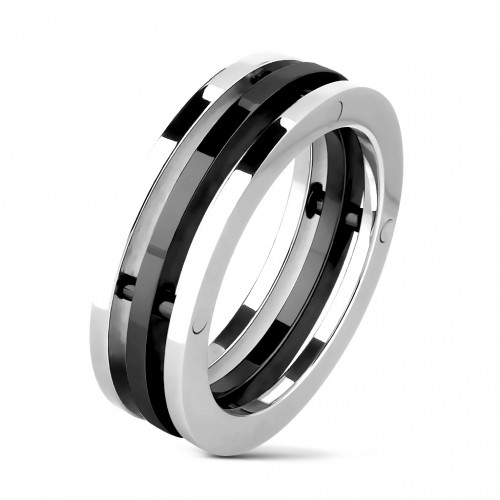 Купить кольцо из стали TATIC R-H0912 тройное оптом от 440 руб.