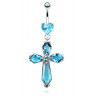 Купить украшение для пирсинга пупка PiercedFish --NAL13151 в форме креста из фианитов оптом от 920 руб.