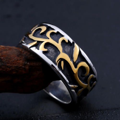 Купить мужское кольцо из стали Everiot SR-BR-151-GD оптом от 610 руб.