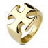 Купить перстень мужской из стали Spikes --R028G с крестом оптом от 670 руб.