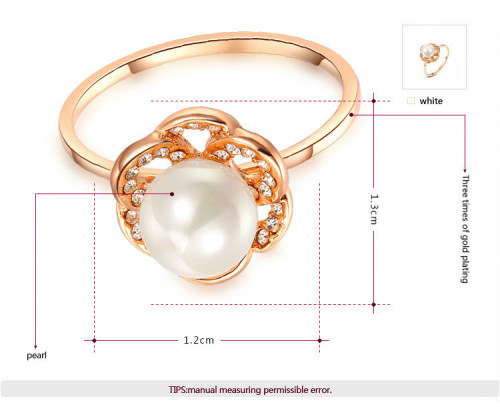 Купить кольцо ROZI RG-83300B с искусственной жемчужиной оптом от 590 руб.