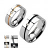 Купить кольцо из стали Spikes R-H101 с каемкой по кругу и фианитом оптом от 530 руб.