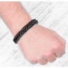 Купить черный кожаный браслет мужской Everiot BC-MJ-1573 в форме косы оптом от 1 110 руб.