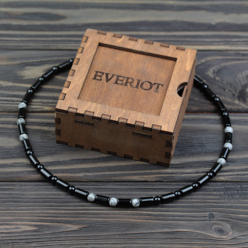 Купить мужской чокер Everiot Select LNS-3001 из натурального агата и яшмы оптом от 1 040 руб.