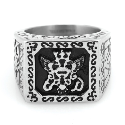 Купить мужской перстень из стали Spikes R-H2015 с изображением двуглавого орла оптом от 920 руб.