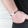 Купить мужской панцирный браслет-цепочка Everiot SB-ZS-7635 с пластиной для гравировки из стали оптом от 910 руб.