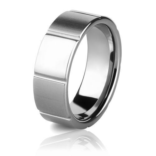Купить кольцо из карбида вольфрама Lonti R-TG-5014 с квадратными гранями оптом от 1 120 руб.