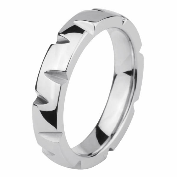 Купить кольцо из стали Everiot AAB-678RSS серебристое с насечками оптом от 500 руб.