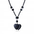 Купить ожерелье NC-XP-10991 с подвеской в форме сердца из гематита с опалом оптом от 560 руб.