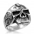 Купить мужской стальной перстень Spikes R-H2021 в форме черепа с пауком оптом от 700 руб.