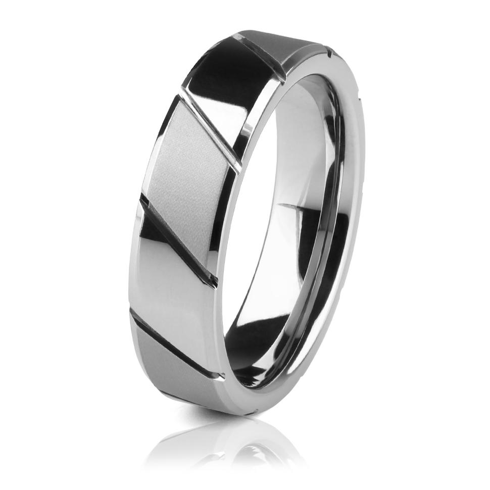 Купить кольцо из карбида вольфрама Lonti R-TG-5047 с диагональными насечками оптом от 1 120 руб.