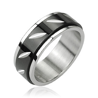 Купить кольцо мужское из стали TATIC --R-M0170, вращающееся оптом от 580 руб.