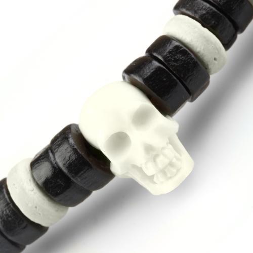 Купить набор мужских браслетов из дерева и кости с черепами Everiot Select LNS-2119 оптом от 940 руб.
