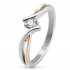 Купить кольцо для помолвки из стали TATIC R-M4223 с фианитом оптом от 750 руб.