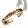 Купить безразмерное незамкнутое кольцо для пальцев ног/на фалангу TATIC R-A16514-RD под розовое золото с плетением оптом от 360 руб.