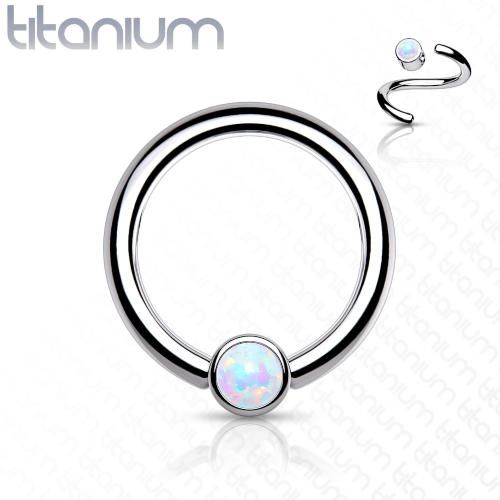 Купить кольцо из титана со съемным шариком PiercedFish T23R05 серьга для септума, хряща уха, брови, носа, губ, пирсинга смайл оптом от 113 000 руб.