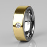 Купить кольцо из карбида вольфрама Lonti TU-066R с фианитом оптом от 1 080 руб.