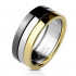 Купить мужское кольцо из стали Spikes R-M0015 трехцветное оптом от 500 руб.