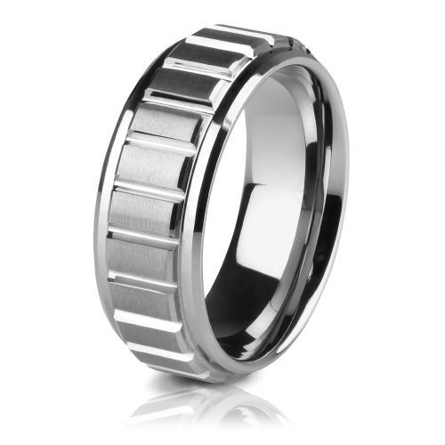 Купить кольцо из карбида вольфрама Lonti R-TG-5061 с рельефной поверхностью оптом от 1 880 руб.