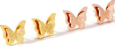 Купить женские серьги-гвоздики "Бабочки" из ювелирной стали Everiot SE-XP-3181 оптом от 560 руб.