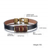 Купить кожаный браслет мужской Everiot SH-XP-0147 с коричневой вставкой оптом от 590 руб.