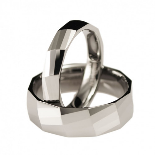 Купить кольцо из карбида вольфрама Lonti TU-067RS с геометрическими гранями оптом от 840 руб.