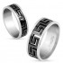 Купить мужское кольцо из стали Spikes --R-M0037 с узором греческий меандр оптом от 450 руб.