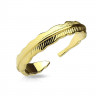 Купить безразмерное незамкнутое кольцо для пальцев ног/на фалангу TATIC R-A17519-GD в виде золотого пера оптом от 380 руб.