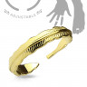 Купить безразмерное незамкнутое кольцо для пальцев ног/на фалангу TATIC R-A17519-GD в виде золотого пера оптом от 380 руб.