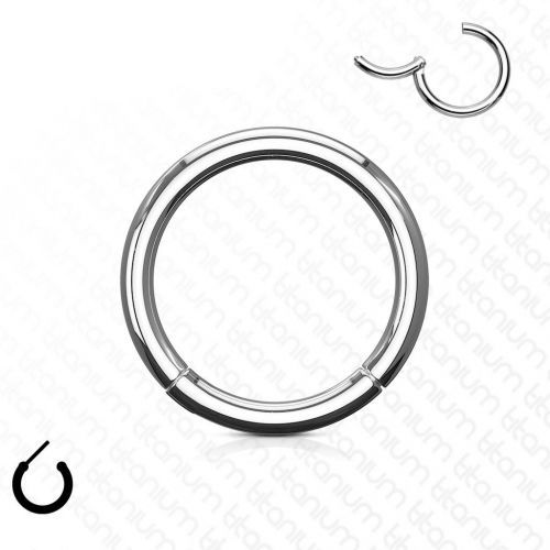 Купить кольцо кликер из титана PiercedFish RHT3 серьга для пирсинга септума, хряща уха, брови, носа, губ, пупка, сосков (от 6 мм до 12 мм) оптом от 500 руб.