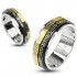 Купить кольцо из стали Spikes --R-H1588, двойное вращающееся, узор - лабиринт оптом от 790 руб.
