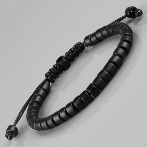 Купить черный браслет в стиле Шамбала Everiot Select LNS-2013 из греческой керамики оптом от 770 руб.