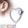 Купить серьга "Сердце" для пирсинга хряща левого или правого уха PiercedFish RXH02 из латуни  оптом от 410 руб.