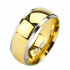 Купить кольцо из титана Spikes R-TI-4382 для пар, с золотой полосой оптом от 680 руб.