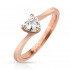 Купить кольцо "Сердце" для помолвки из стали Spikes R-M4525 с фианитом оптом от 640 руб.