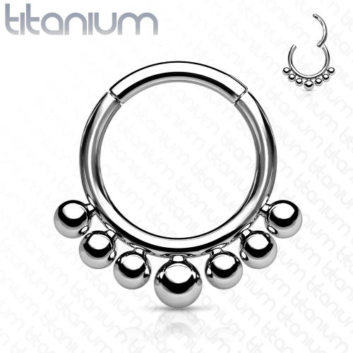 Купить титановое кольцо кликер PiercedFish RHT54 серьга для пирсинга септума, уха, брови, губ оптом от 660 руб.