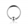 Купить серьга кольцо из титана с шариком PiercedFish T23R для септума, хряща уха, брови, носа, губ, пупка, сосков, пирсинга смайл оптом от 910 руб.