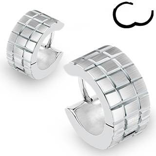 Купить серебристые серьги-кольца из стали TATIC SE0319 оптом от 490 руб.
