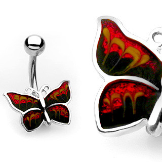 Купить пирсинг пупка PiercedFish BUT-7/B в форме бабочки оптом от 410 руб.