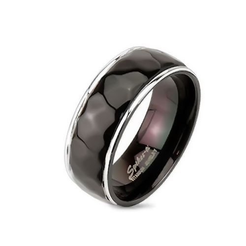 Купить черное титановое кольцо Spikes NP-R-TM-3254 мужское оптом от 570 руб.