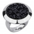 Купить кольцо из стали Everiot AAB-777RSSB с черной друзой оптом от 1 190 руб.