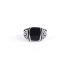 Купить мужской перстень из нержавеющей стали MRJ-R000843 с черной вставкой  оптом от 860 руб.